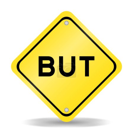 Ilustración de Signo de transporte de color amarillo con palabra pero sobre fondo blanco - Imagen libre de derechos