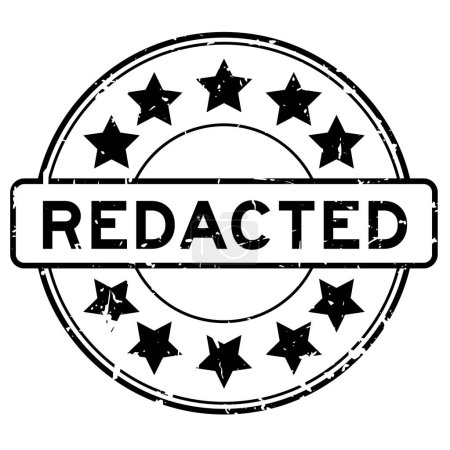 Ilustración de Grunge negro palabra redactada sello de goma redonda sobre fondo blanco - Imagen libre de derechos