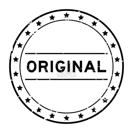 Illustration for Grunge black original word round rubber seal stamp on white background - Royalty Free Image