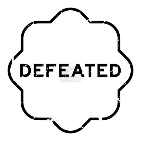 Illustration for Grunge black defeated word rubber seal stamp on white background - Royalty Free Image
