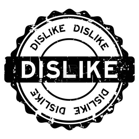 Ilustración de Grunge negro palabra de aversión ronda sello de goma sobre fondo blanco - Imagen libre de derechos