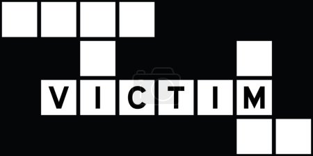 Alphabet Buchstabe in Wort Opfer auf Kreuzworträtsel Hintergrund