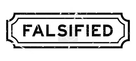 Ilustración de Grunge negro falsificado palabra cuadrada sello de goma sobre fondo blanco - Imagen libre de derechos