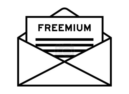 Téléchargez les illustrations : Enveloppe et lettre signe avec le mot freemium comme titre - en licence libre de droit