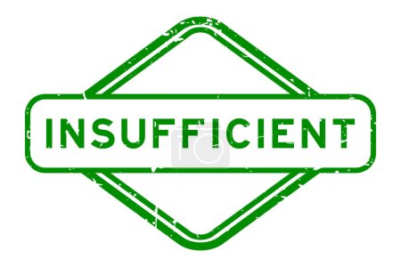 Ilustración de Grunge verde palabra insuficiente sello de goma sobre fondo blanco - Imagen libre de derechos
