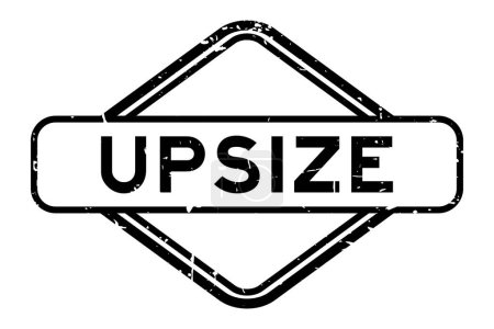 Illustration for Grunge black upsize word rubber seal stamp on white background - Royalty Free Image