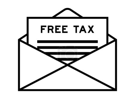 Illustration for Envelope and letter sign with word free tax as the headline - Royalty Free Image