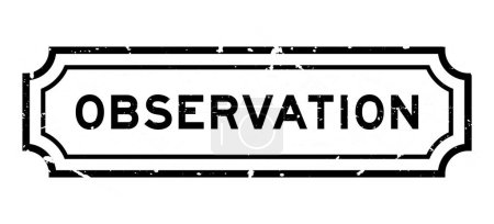 Ilustración de Grunge negro palabra de observación sello de goma cuadrada sobre fondo blanco - Imagen libre de derechos