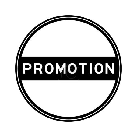 Autocollant de sceau rond de couleur noire dans la promotion de mot sur fond blanc