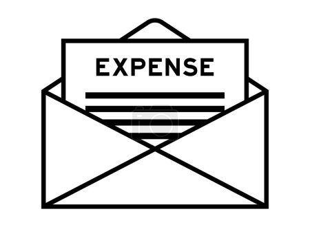 Téléchargez les illustrations : Enveloppe et lettre signe avec les dépenses de mot comme titre - en licence libre de droit