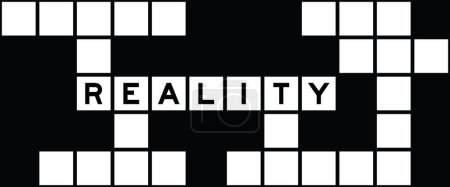 Alphabet Buchstabe in Wort Realität auf Kreuzworträtsel Hintergrund