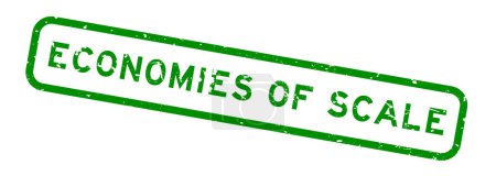Ilustración de Grunge verde economías de escala palabra sello de goma cuadrada sello sobre fondo blanco - Imagen libre de derechos