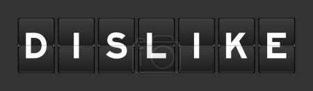 Flip board analógico de color negro con aversión a las palabras sobre fondo gris