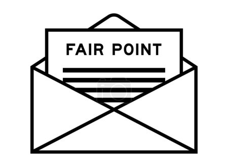 Illustration for Envelope and letter sign with word fair point as the headline - Royalty Free Image