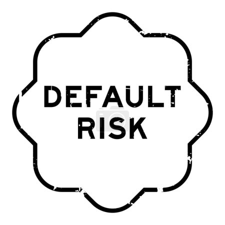 Illustration for Grunge black default risk word rubber seal stamp on white background - Royalty Free Image
