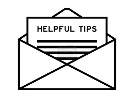 Envelope and letter sign with word helpful tips as the headline