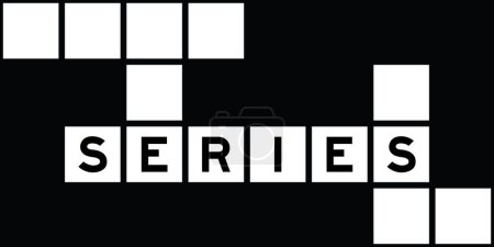 Lettre alphabet en série de mots sur fond de puzzle croisé