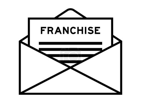 Envelope and letter sign with word franchise as the headline