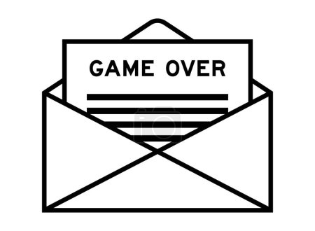 Envelope and letter sign with word game over as the headline