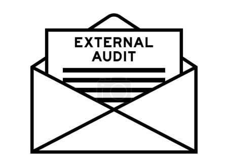 Envelope and letter sign with word external audit as the headline