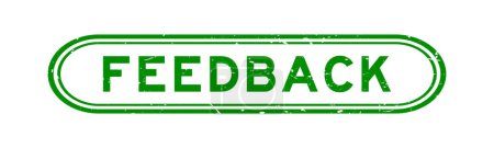 Ilustración de Sello de sello de goma de palabra de retroalimentación verde grunge sobre fondo blanco - Imagen libre de derechos