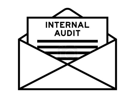 Envelope and letter sign with word internal audit as the headline