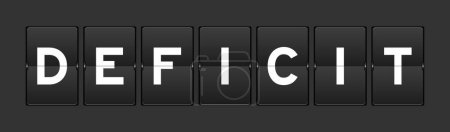 flip board analogique de couleur noire avec déficit de mot sur fond gris