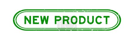 Grunge green new product word rubber seal stamp on white background
