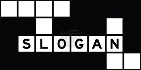 Alphabet Buchstabe in Wort Slogan auf Kreuzworträtsel Hintergrund