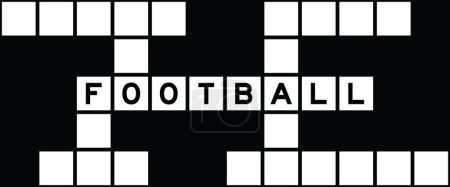Alphabet Buchstabe in Wort Fußball auf Kreuzworträtsel Hintergrund