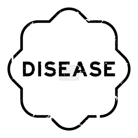 Grunge black disease word rubber seal stamp auf weißem Hintergrund
