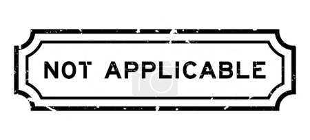 Illustration for Grunge black not applicable word square rubber stamp on white background - Royalty Free Image