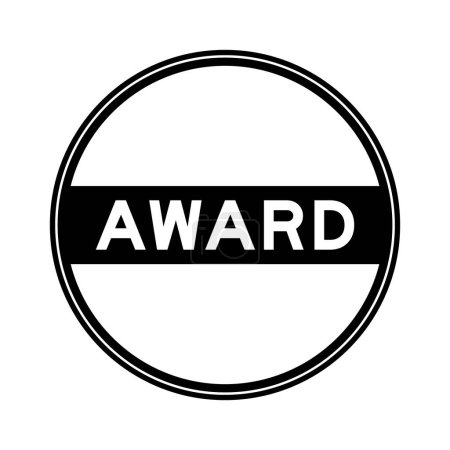 Schwarze Farbe runde Siegelaufkleber in Wort Auszeichnung auf weißem Hintergrund