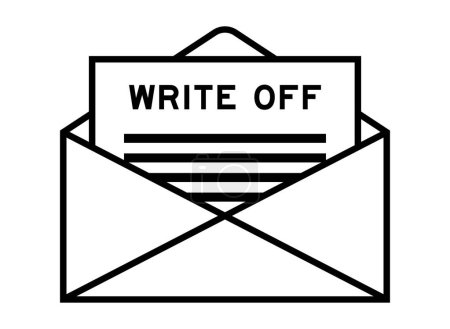 Enveloppe et lettre signe avec mot écrire outre comme titre