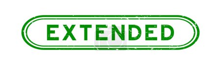 Ilustración de Grunge verde palabra extendida sello de goma sobre fondo blanco - Imagen libre de derechos