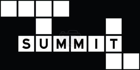 Alphabet Buchstabe in Wort Gipfel auf Kreuzworträtsel Hintergrund