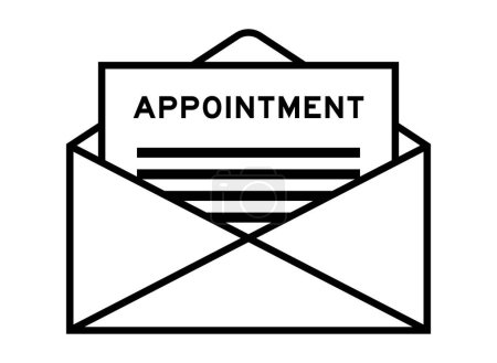 Envelope and letter sign with word appointment as the headline