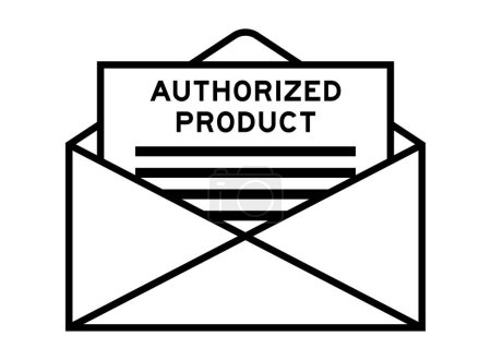 Enveloppe et lettre signe avec le mot produit autorisé comme titre