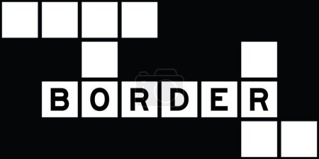 Alphabet Buchstabe in Wortrand auf Kreuzworträtsel Hintergrund