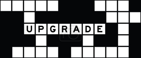 Alphabet letter in word upgrade on crossword puzzle background