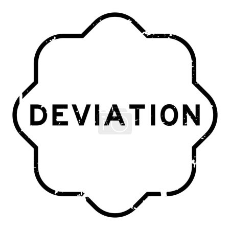Grunge black deviation word rubber seal stamp on white background
