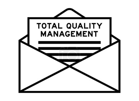 Envelope and letter sign with word total quality management as the headline