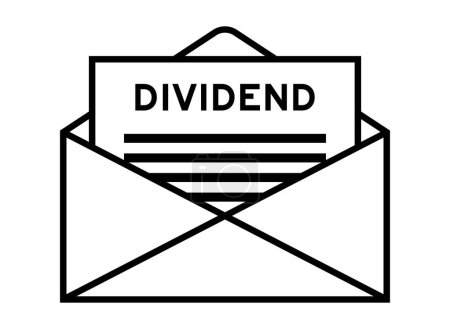 Téléchargez les illustrations : Envelope and letter sign with word dividend as the headline - en licence libre de droit