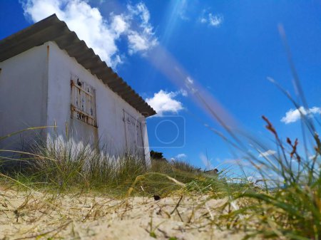 Foto de Photographie cabane de plage en Normandie - Imagen libre de derechos