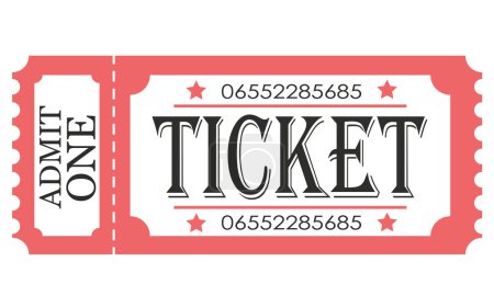 Illustration for Ticket. Vector flat ticket illustration. Ticket icon. - Royalty Free Image