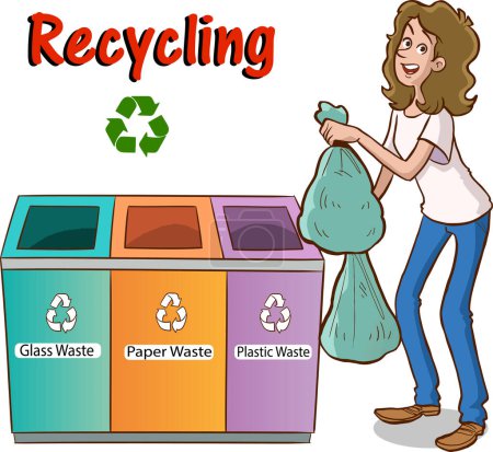 Illustration for Recycling and ecology concept - Royalty Free Image