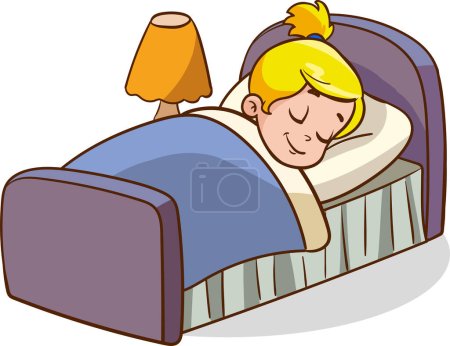 Illustration for Cute little children is sleeping - Royalty Free Image