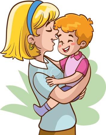 Illustration for Mother and son vector - Royalty Free Image