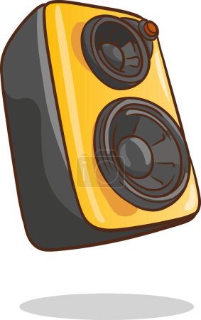 Icône haut-parleur musical. Illustration de bande dessinée de haut-parleur de musique icône vectorielle pour le web
