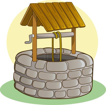 Ilustración de Cartoon illustration of a stone tower - Imagen libre de derechos
